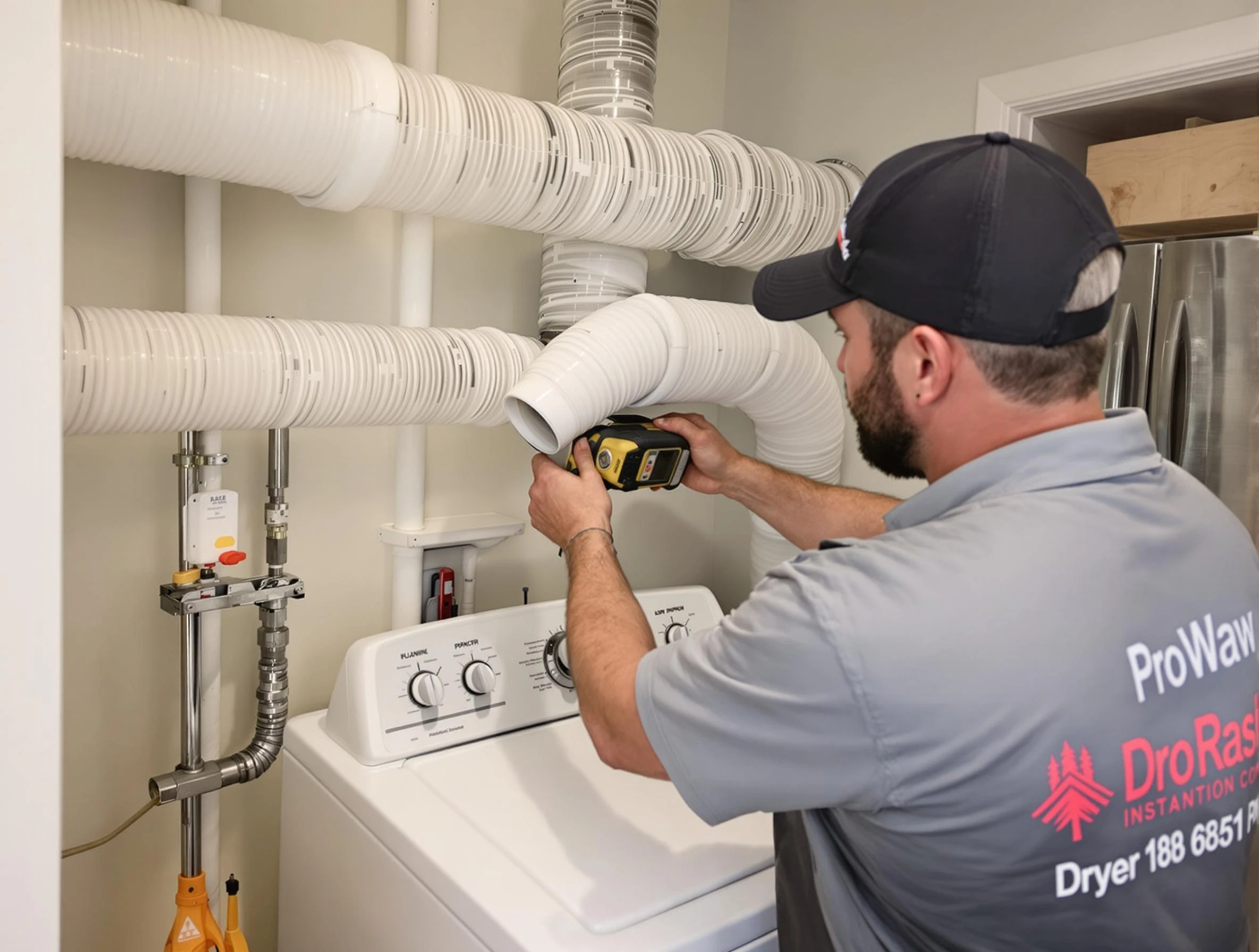 Professional dryer vent hose installation by New River Dryer Vent Cleaning in New River